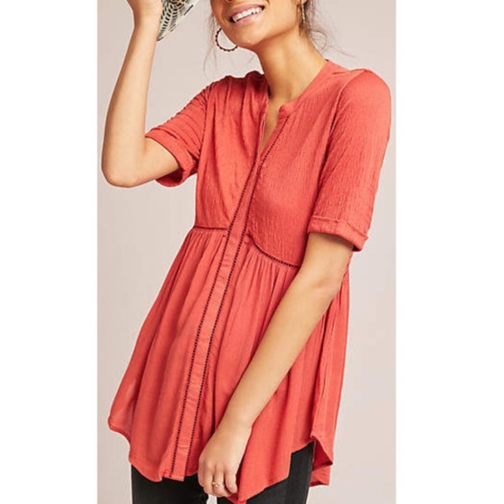 Anthropologie Akemi + Kin Red Tunic Top